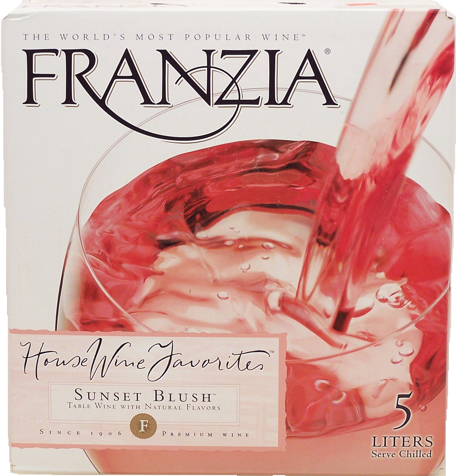 Franzia House Wine Favorites sunset blush table wine with natural flavors, 9% alc. by vol. Full-Size Picture